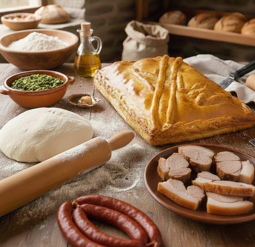 Empanada gallega de lacón con grelos y chorizo artesanal - MORALON - 10