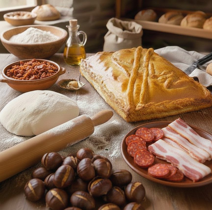 Empanada gallega de chorizo, bacon y castañas - MORALON - 10