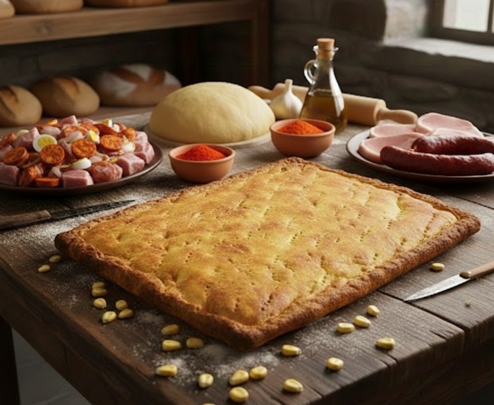 Empanada gallega de lomo y chorizo con masa de maíz artesanal - MORALON - 10