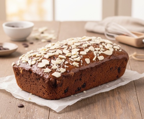 Bizcocho de algarroba, chocolate blanco y café - 4