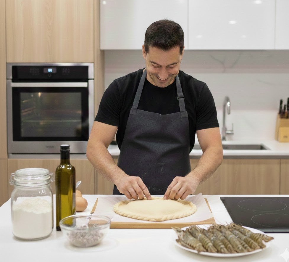 langostinos frescos y romesco en empanada 2