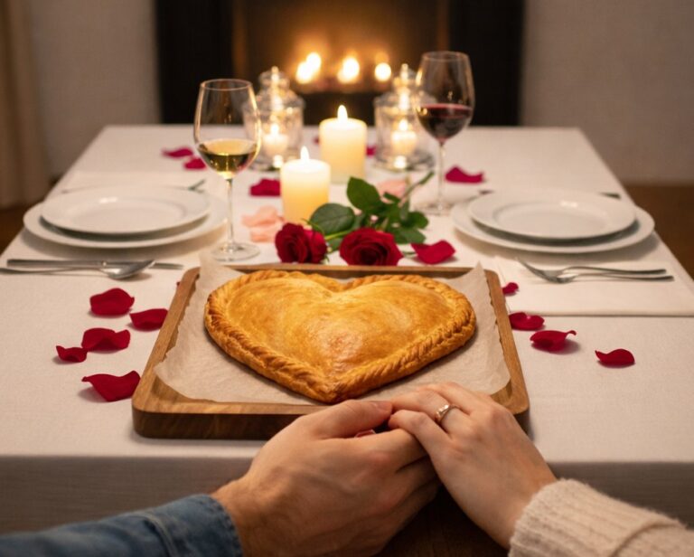 langostinos frescos y romesco en empanada