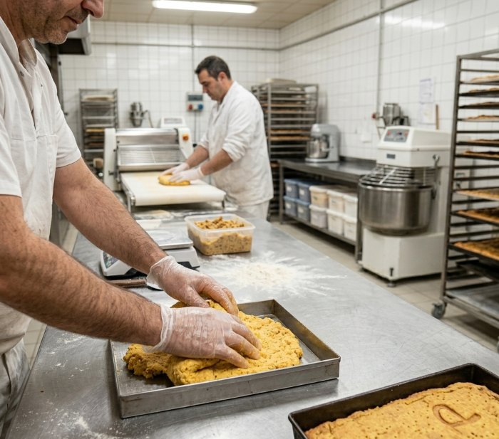Empanada de maíz elaborándose - MORALON - 1