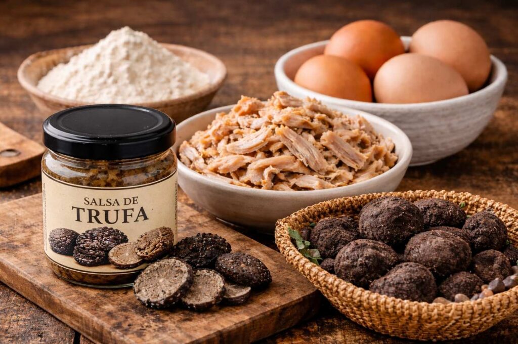 ingredientes para empanada con salsa de trufa